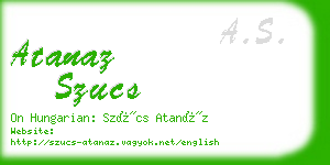 atanaz szucs business card